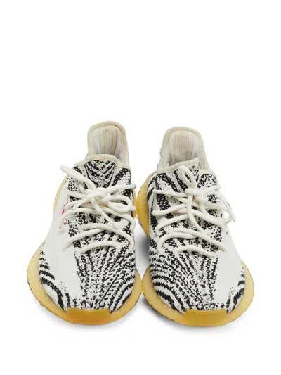 Pre-owned Adidas Originals X Adidas Boost 350 V2 Zebra Sneakers In White