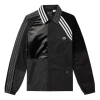 Adidas Originals X Alexander Wang Crossover Contrast Color Stitching Stripe Long Sleeves Logo Jacket In Black