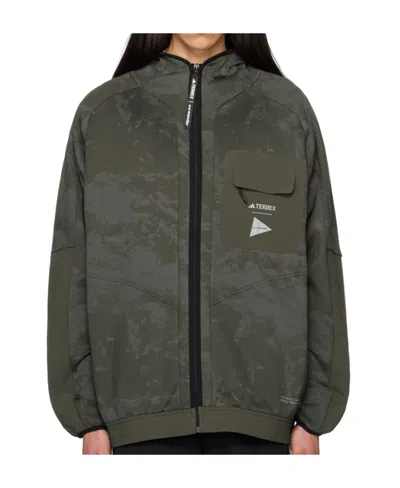 Adidas Originals X And Wander Terrex Hooded Jacket In Black
