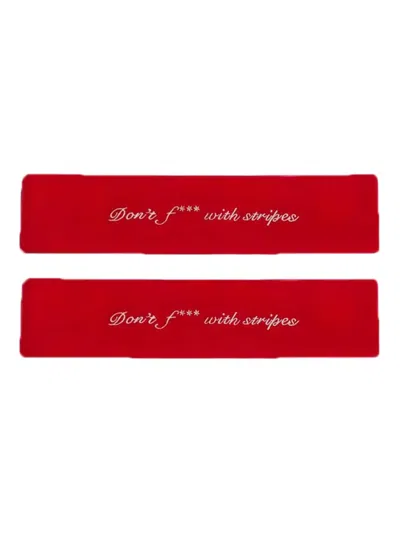 Adidas Originals X Avavav Logo-embroidered Headband Set In Red