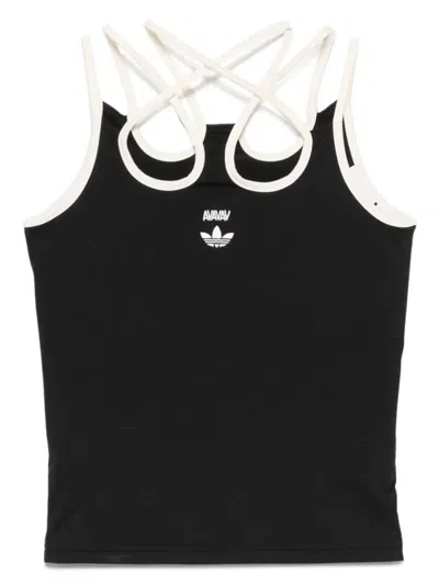 Adidas Originals X Avavav Logo-embroidered Tank Top In Black