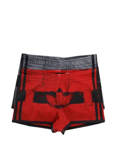 Adidas Originals X Avavav Trefoil Shorts In Red