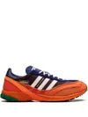 Adidas Originals Bad Bunny Adizero Sl 72 Suede And Mesh-trimmed Shell And Leather Sneakers In Orange
