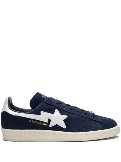 Adidas Originals X Bape Campus 80 "collegiate Navy" Sneakers In Blue