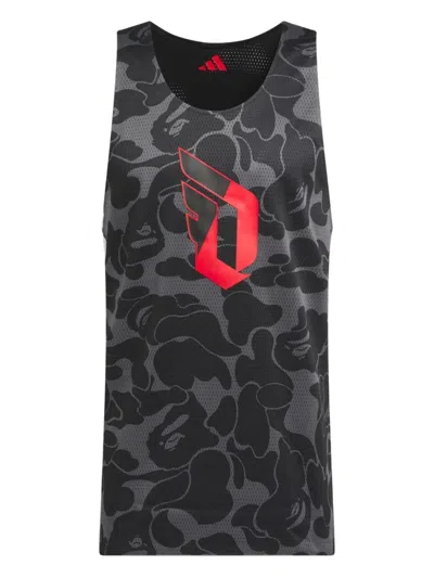 Adidas Originals X Bape Dame 9 Reversible Tank Top In Gray
