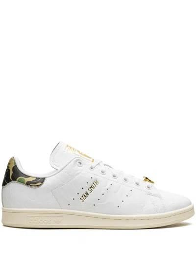 Adidas Originals X Bape Stan Smith "30th Anniversary" Sneakers In White