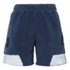 Adidas Originals X Blondey Crossover Ss22 Stripe Lamb Wool Sports Splicing Shorts Blue In Multi