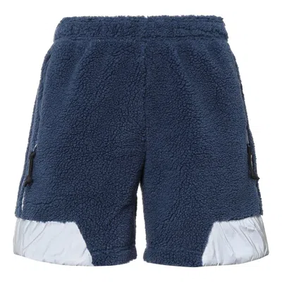 Adidas Originals X Blondey Crossover Ss22 Stripe Lamb Wool Sports Splicing Shorts Blue In Multi