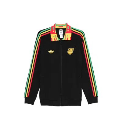 Adidas Originals X Bob Marley Away Anthem Stripe Logo-patch Sweatshirt In Multi