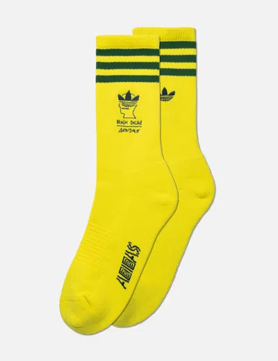 Adidas Originals X Brain Dead Brain Dead Socks In Yellow