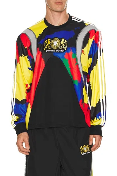 Adidas Originals X Brain Dead Printed Long-sleeved Jersey T-shirt In Multi
