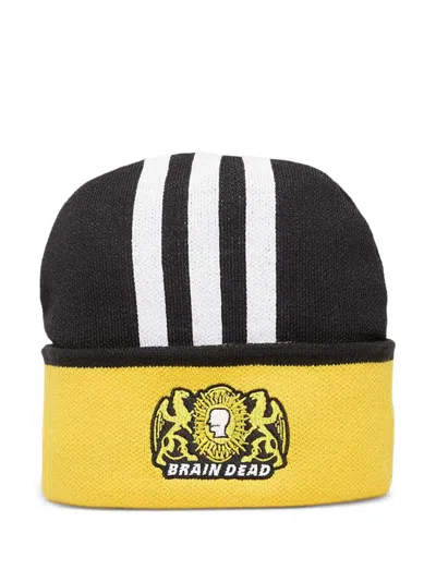 Adidas Originals X Brain Dead Striped Beanie Hat In Pattern