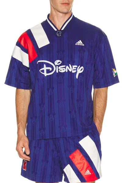 Adidas Originals Adidas X Brain Dead X Disney Football Jersey Shirt In Blue