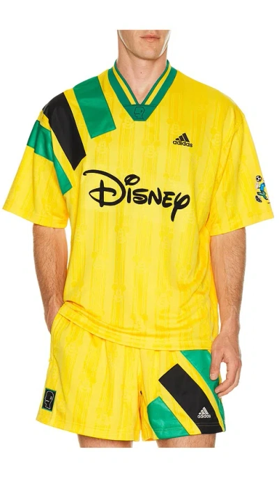 Adidas Originals X Brain Dead X Disney Football Jersey In Yellow