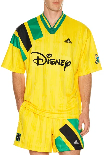 Adidas Originals Adidas X Brain Dead X Disney Football Jersey Shirt In Yellow