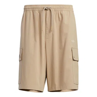 Adidas Originals X Charr Morita Crossover Logo Printing Straight Loose Shorts Brown In Neutral