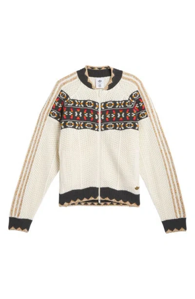 Adidas Originals X Clot By Edison Chen Knit Track Jacket In White