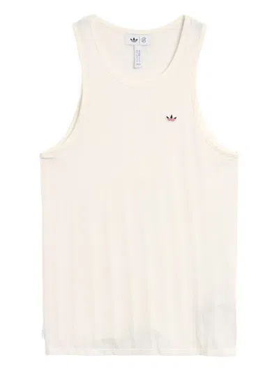Adidas Originals X Clot Ribbed Tank Top In White