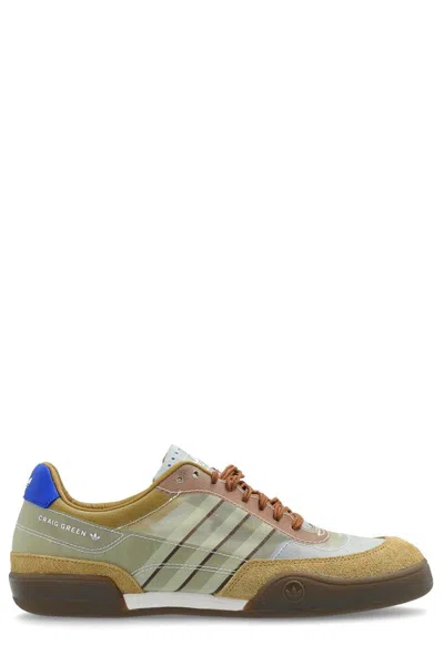 Adidas Originals + Craig Green Squash Polta Akh Printed Mesh, Suede And Leather Sneakers In Multi