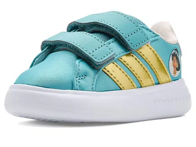 Adidas Originals X Disney Aladin Grand Court 3.0 Shoes Kid's Shoes Mint Ton/gold Metallic/wonder Quartz : 10 Toddler 