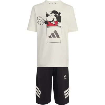 Adidas Originals X Disney Kids' Mickey Mouse Graphic T-shirt & Shorts Set In Multi
