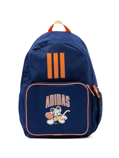 Adidas Originals X Disney Logo Backpack In Blue