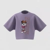 Adidas Originals X Disney Toddler & Little Girls Crew Neck Short Sleeve Regular Fit Minnie Mouse Graphic T-shirt In Purple