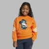 Adidas Originals X Disney Toddler & Little Unisex Crew Neck Long Sleeve Mickey Mouse Sweatshirt In Orange