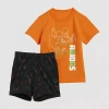 Adidas Originals X Disney Toddler Unisex Mickey Mouse 2-pc. Short Set In Orange