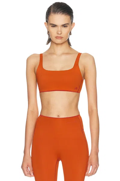 Adidas Originals X Entire Studios Optime Low Support Training Bra In Orange