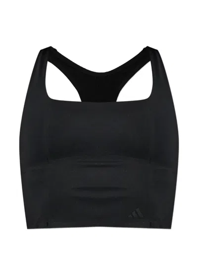 Adidas Originals X Entire Studios Optime Training Medium Support Bra Tank In Black