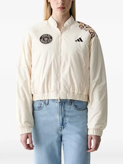 Adidas Originals X Farm Rio Floral-print Jacket In Neutral