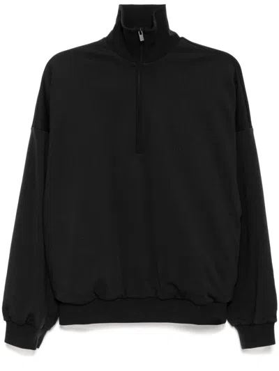 Adidas Originals X Fear Of God Athletics Sweatshirt Mit Kurzem Reissverschluss In Schwarz
