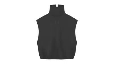 Pre-owned Adidas Originals X Fear Of God Athletics Women's Suede Fleece Muscle Mock Neck Sleeveless T-shirt In Black