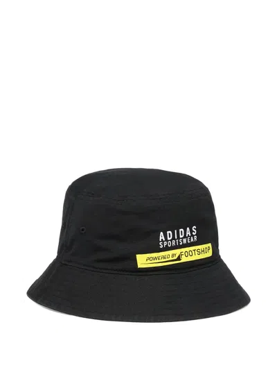 Adidas Originals X Footshop X Sparta Logo-patch Bucket Hat In Black