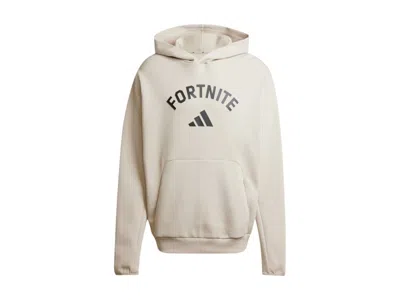 Pre-owned Adidas Originals X Fortnite Future Icons Small Logo Hoodie In Wonder Beige