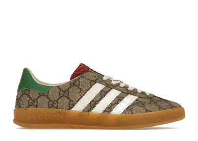 Pre-owned Adidas Originals X Gucci Gazelle Beige Gg Monogram (women's) Sneakers In Beige Tone/core White