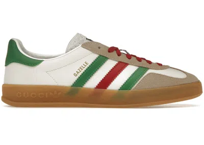 Pre-owned Adidas Originals X Gucci Gazelle (women's) Sneakers In White/green/red