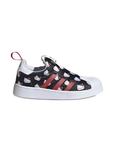 Adidas Originals Kids' X Hello Kitty Superstar 360 Printed Sneakers In Black