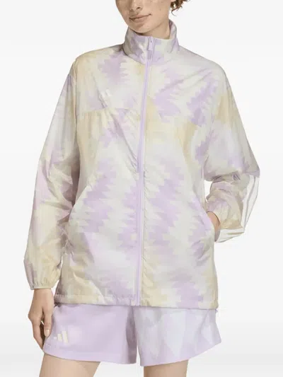 Adidas Originals X House Of Tiro X Common Goal Geometric-print Windbreaker In Multi