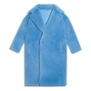 Adidas Originals X Ivy Park Crossover Plush Long Large Jacket Couple Style Blue