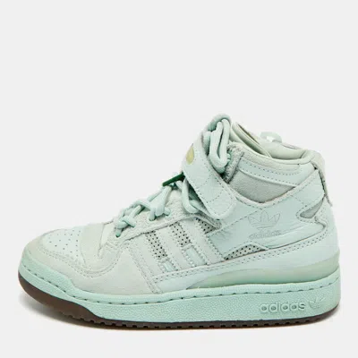Pre-owned Adidas Originals X Ivy Park Forum Green Tint Size 36 Green Leather And Suede Mid Top Sneakers