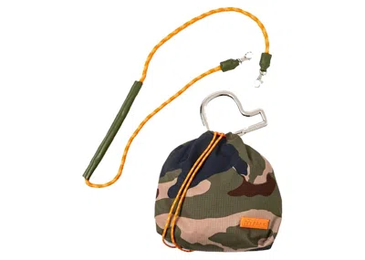 Pre-owned Adidas Originals X Ivy Park Mini Drawstring Clutch Pouch In Green/wild Pine