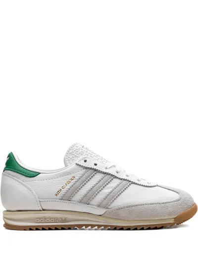 Adidas Originals X Kith Classics Sl 72 "white/green" Sneakers In Gray