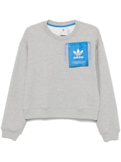 Adidas Originals X Ksenia Schnaider Logo-tag Sweatshirt In Grey