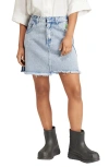 Adidas Originals X Kseniaschnaider Fray Hem Denim Skirt In Light Denim