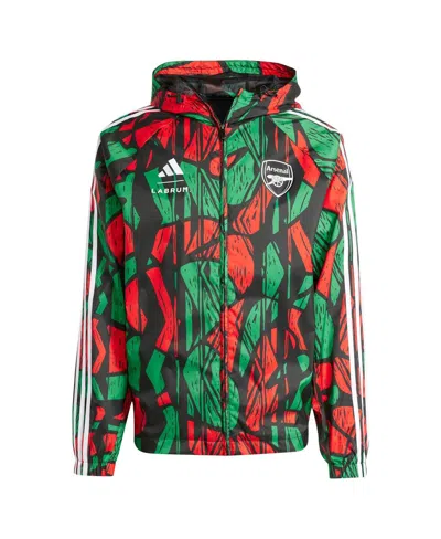 Adidas Originals X Labrum London Men's Black Arsenal 2024/25 Seasonal Full-zip Hoodie Windbreaker