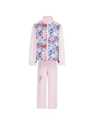 Adidas Originals Kids' X Liberty London Floral-print Tracksuits Set In Pink