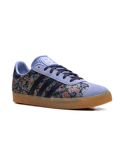 Adidas Originals Kids' X Liberty London Gazelle "floral Embroidery" Sneakers In Blue