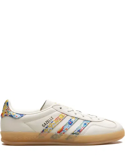 Adidas Originals X Liberty London Gazelle Indoor "florals" Sneakers In White